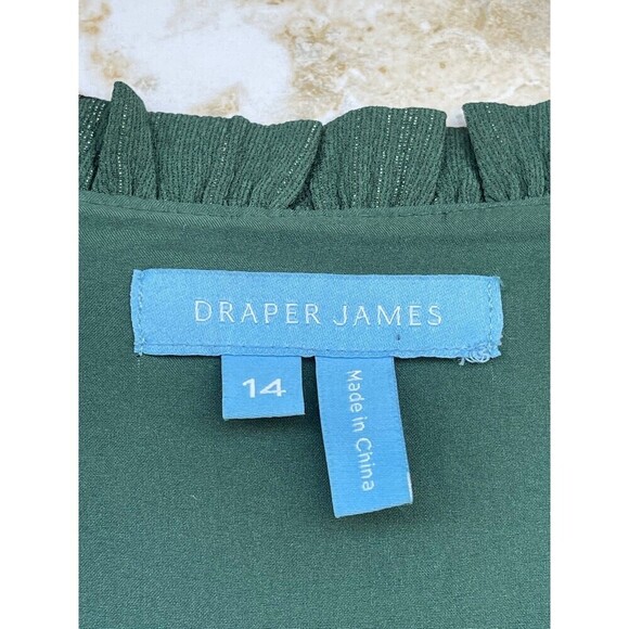 Draper James Naomi Wrap Dress in Shimmer Magnolia size 14 - Picture 8 of 12